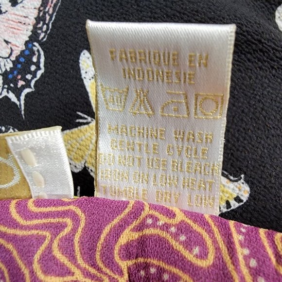 Y2K Caviar Mother of Pearl Floral Collar Maximalist Ruffle Sleeve Button Blouse - Picture 12 of 12